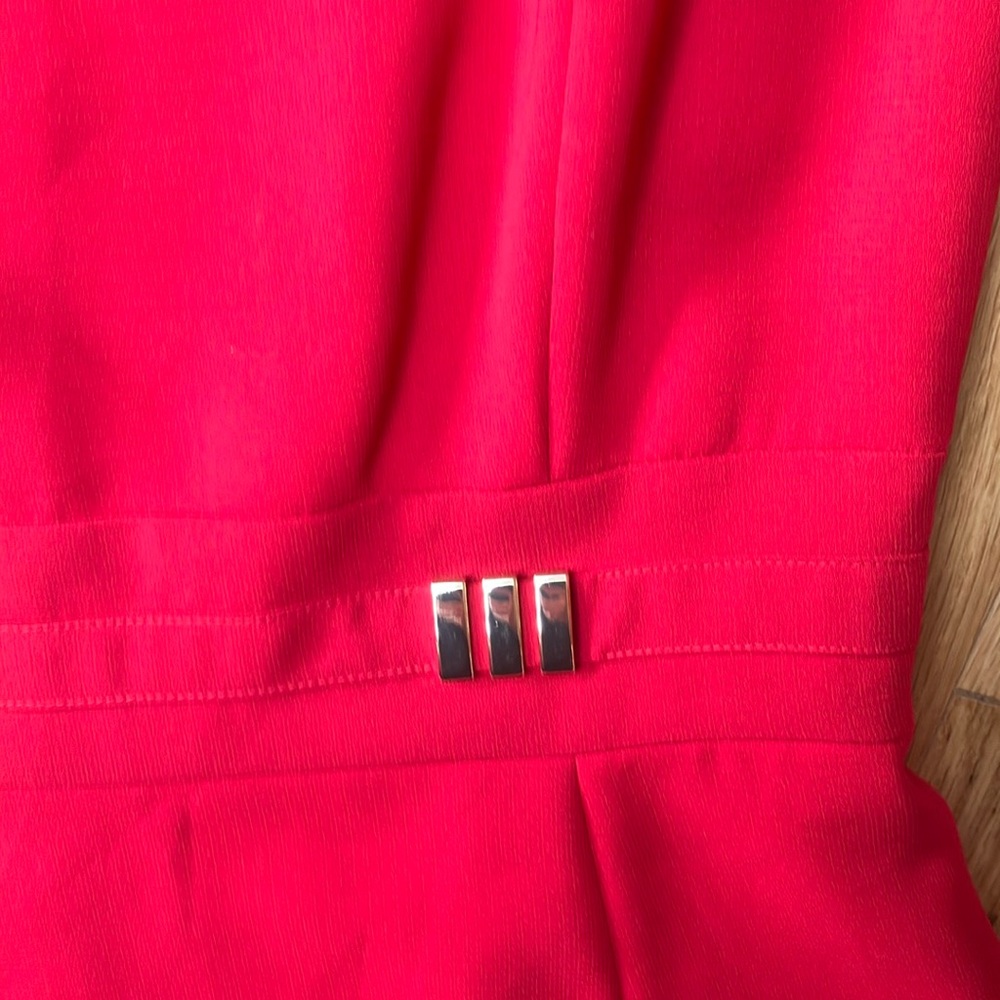 NWT Tahari Red Sleeveless A-Line Dress  size 8 - Picture 4 of 5